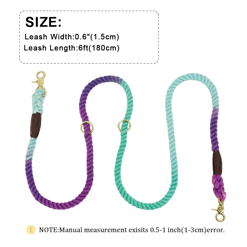

Multifunctional Nylon Dog Leash Pet Dog Leash Walking Training Lead Cats Dogs Leashes Strap Long Dog Belt Rope 6ft Durable