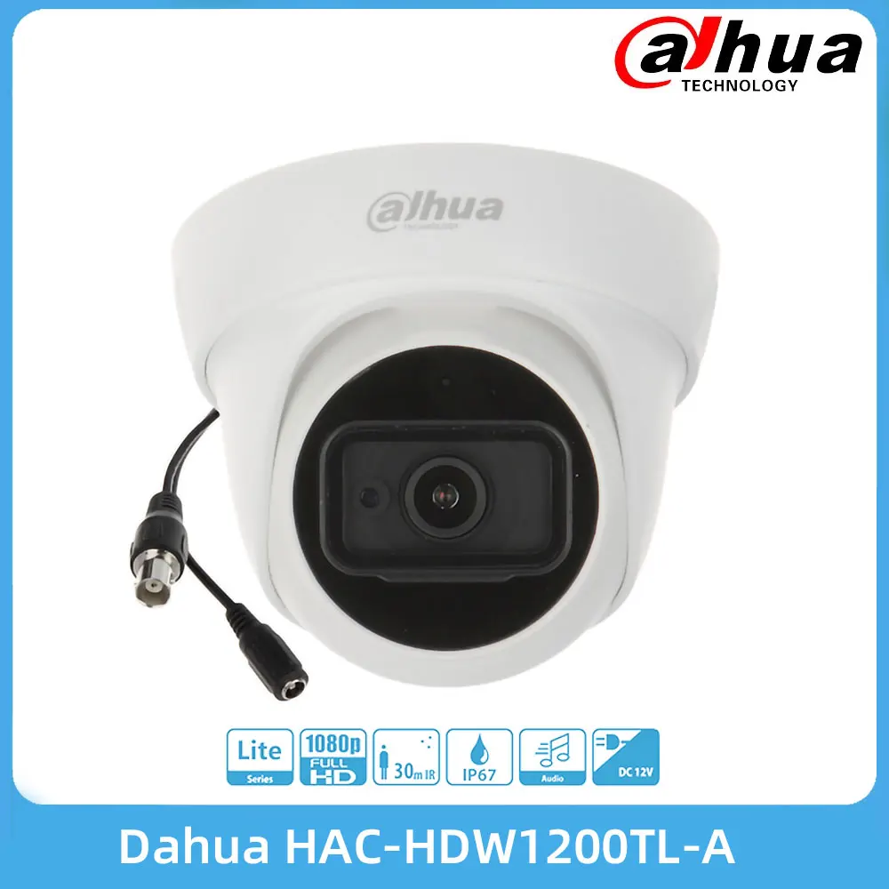 

Dahua HAC-HDW1200TL-A 2 МП HDCVI ИК камера для глазного яблока 1080P 2,8 3,6 мм фиксированный объектив 30 м Smart IR IP67 HD и SD Встроенный микрофон