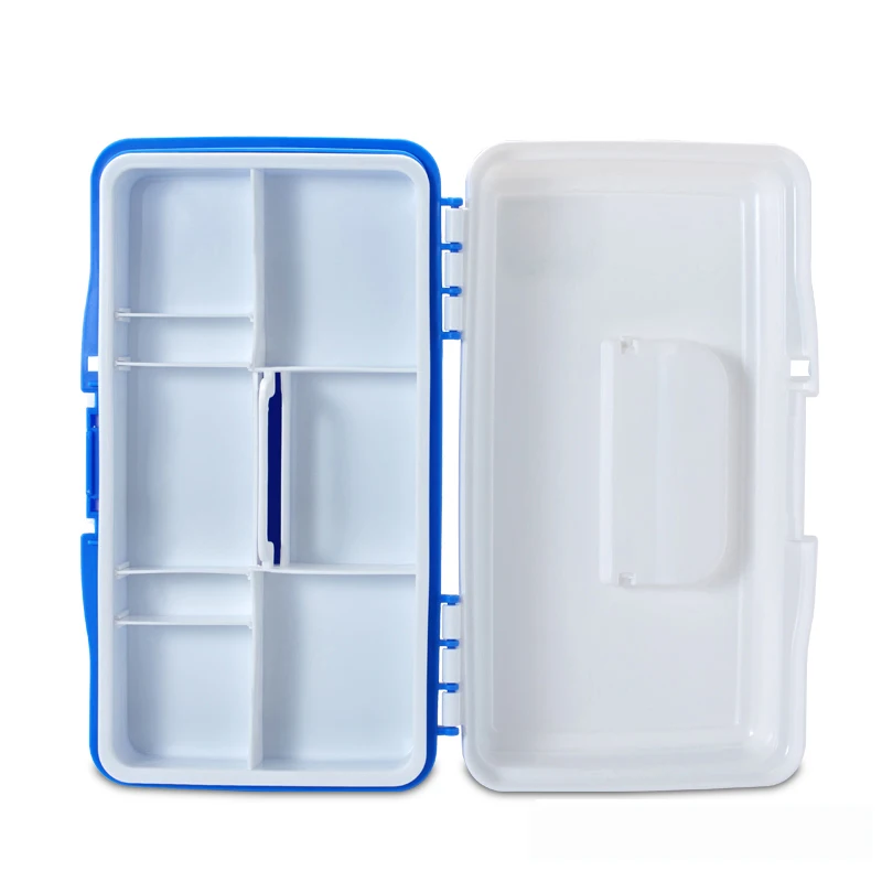 

Portable Medicine Storage Box First Aid Kit Multifunction Outpatient Organizer Folding Health Care Double-layer Design Pill Box