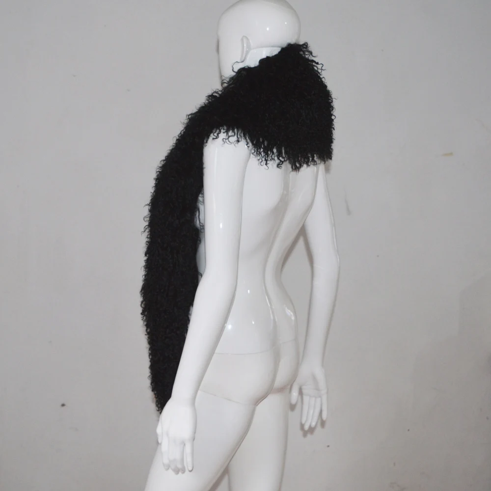 AU187 женские шарфы с большим воротником горячая Распродажа монгольский овечий мех