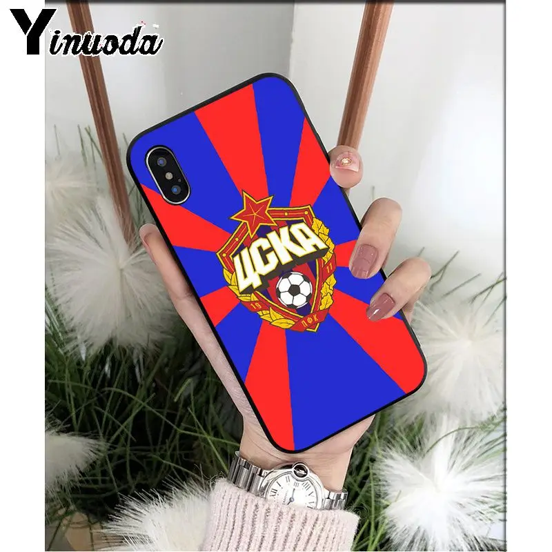 A15 Yinuoda PFC ЦСКА, мягкий черный чехол из ТПУ для телефона iPhone 5 5Sx 6 7 7plus 8 8Plus X XS MAX XR - Цвет: A15