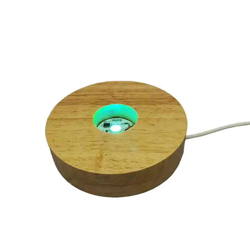 

Led Color Change Lamp Base Crystal Carved Acrylic Night Lamp Base 3D Lamp Base Crystal Base