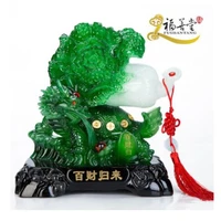 imitation jade crafts resin cabbage baicai return dragon turtle zhaocai home decoration animal dragon tortoise