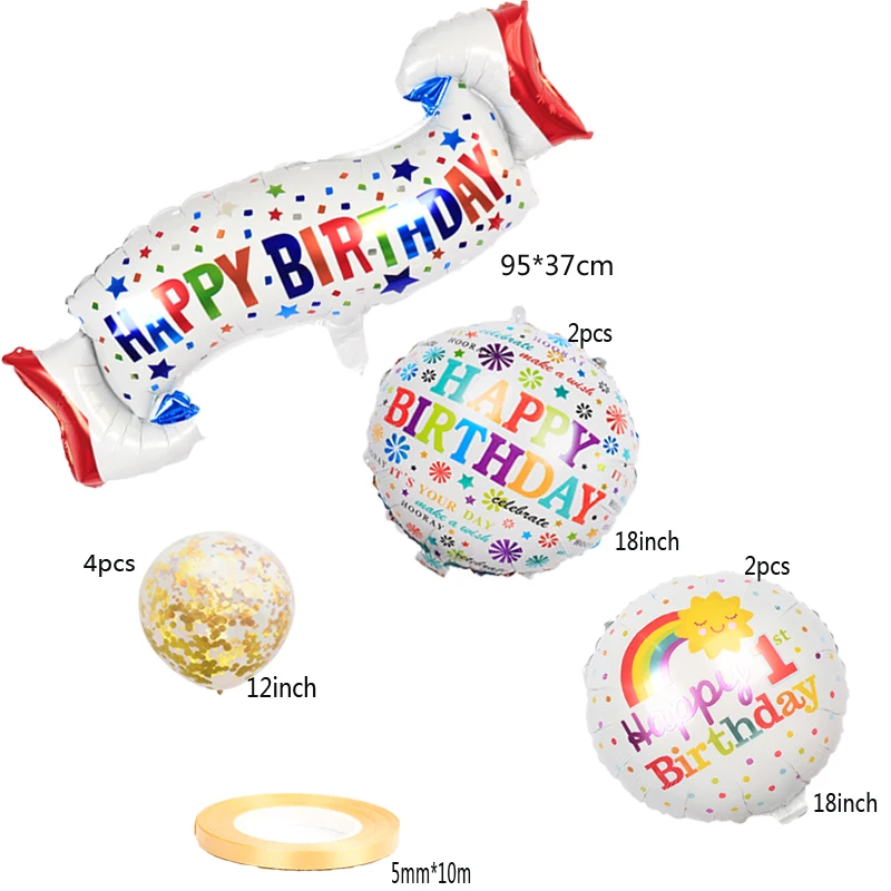 

10pcs/set Birthday Party Decor Balloons happy birthday Latex Balloon Wedding Anniversary Inflatable Ballon Air Globos