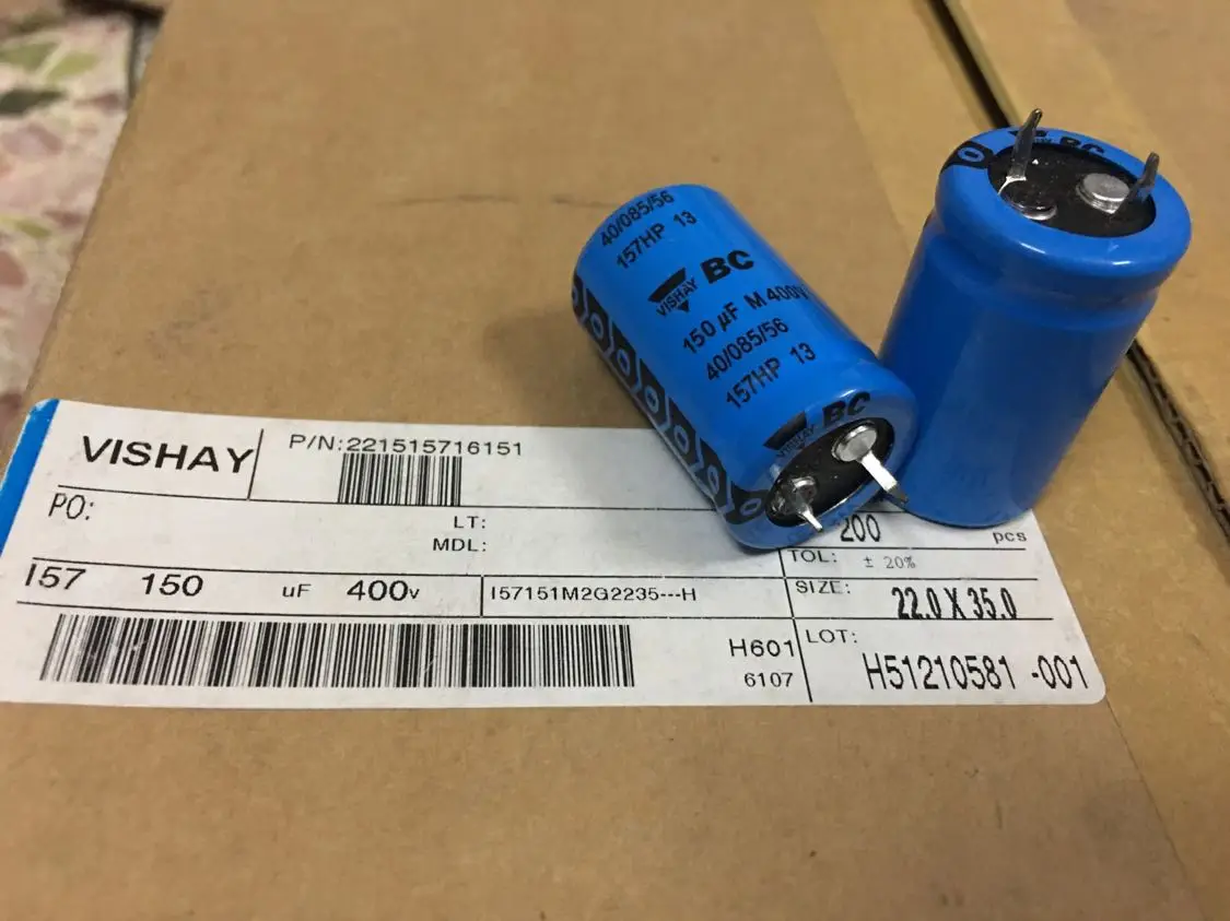 2 шт/10 шт 400V150UF 150 мкФ/400V VISHAY BC netheren 157 серия электролитический конденсатор 22*35