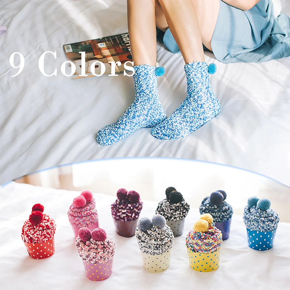 1 пара рождественских чулок женская мягкая Домашняя одежда яркие женские