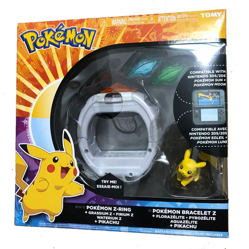 Оригинальный браслет Pokemon 3D Z Пикачу кристалл оригинальная аниме экшн фигурка