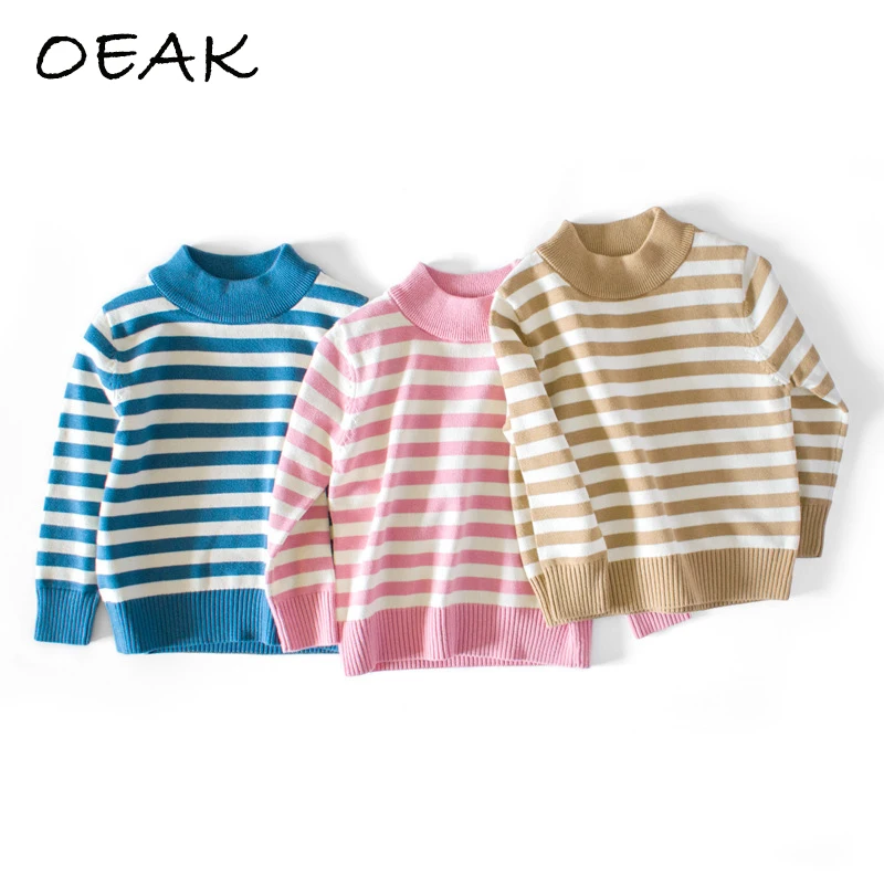 LOOZYKIT/детский вязаный свитер в полоску пуловеры для мальчиков и девочек детский