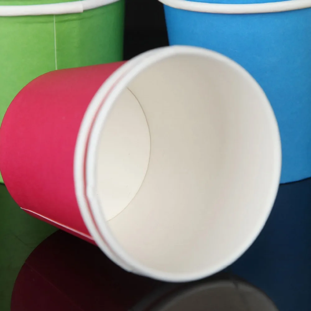 

Colorful 4 OZ Paper Cups Disposable Cup for Coffee Tea Party Cup Supplies White Black Black Color 400pcs/lot Dec188