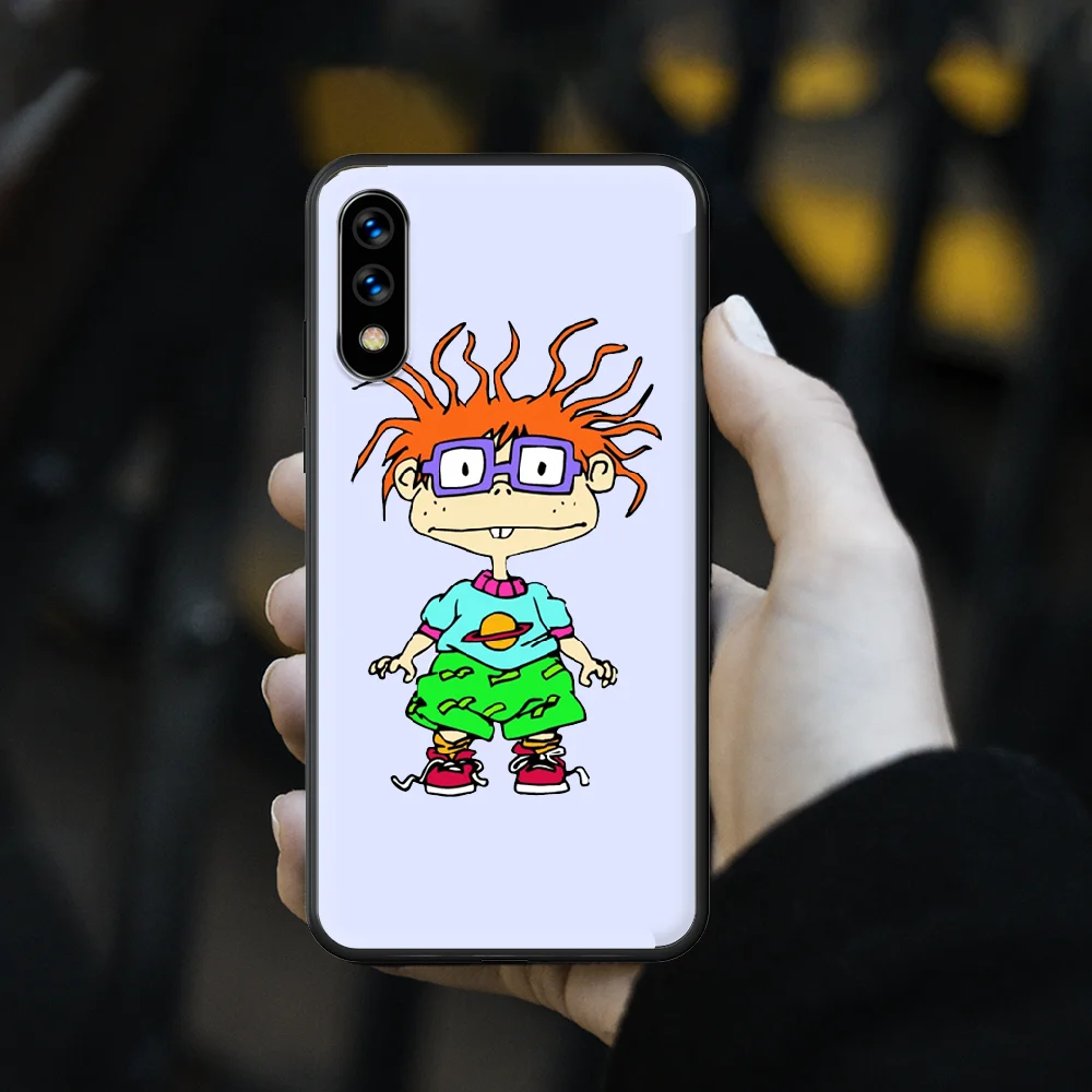 

Cartoon Rugrat Phone Case hull For huawei honor play 6 7 8 9 10 view 20 A X i pro lite black Hoesjes Silicone Bumper Soft