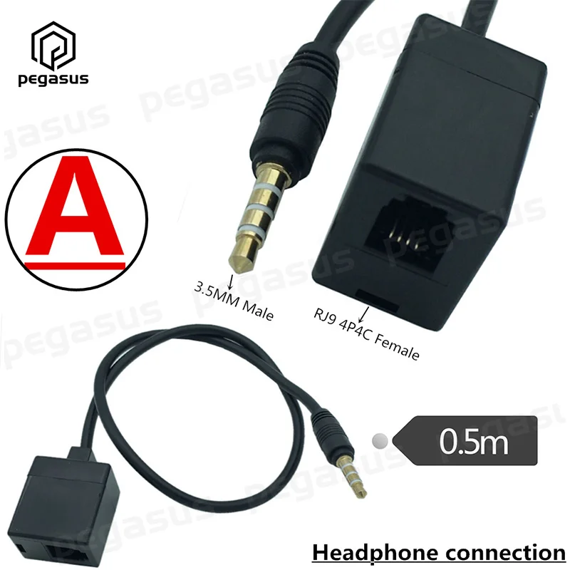 Удлинительный Кабель адаптер 3 5 мм штекер к RJ9 4P4C гнездовой конвертер провод для