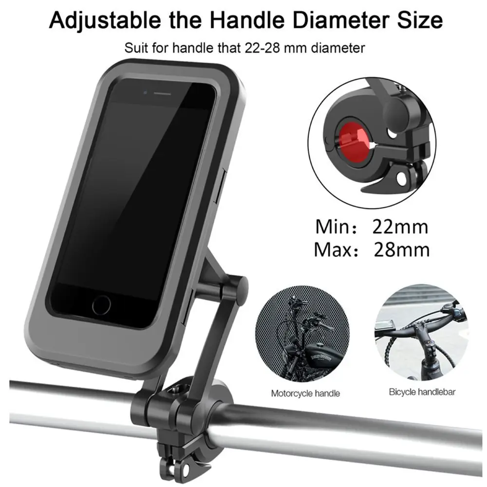 

Motorcycle Phone Holder Waterproof Support Moto Bicycle Rear View Stand Mount Motorbike Holder Universal Phone Cover For xiaomi