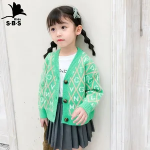 Girls Knit Cardigan 2019 New Model Children's Fashion Kids Clothes for Girl Spring and Autumn Sweater Jacket Christmas Sweater
