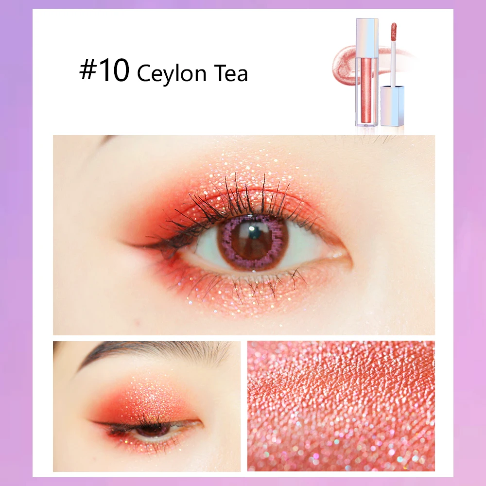 Жидкие тени для век ZEESEA водостойкие косметические мерцающие |