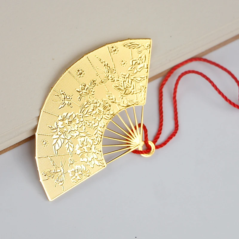 Золотые закладки в форме веера китайском стиле винтажные металлические