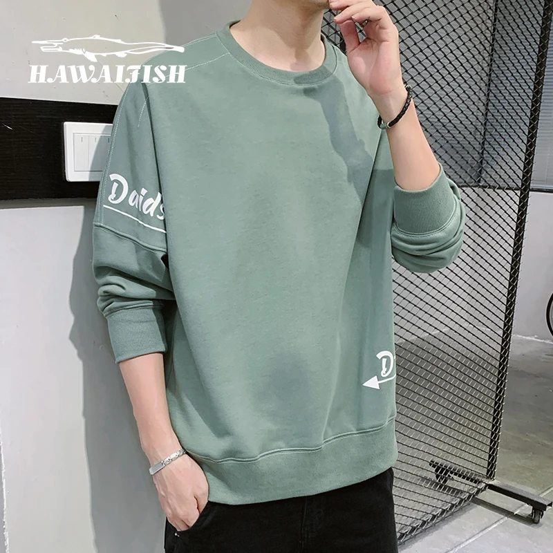 

Свитшот в гавайском стиле, новинка осень-зима 2021, мужской пуловер с круглым вырезом, хлопковый свитер с длинными рукавами, рубашка