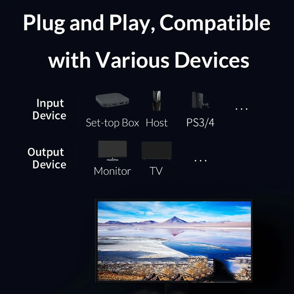 HDMI-переключатель Unnlink 3x1 5x1 4K 60 Гц адаптер преобразователя с пультом