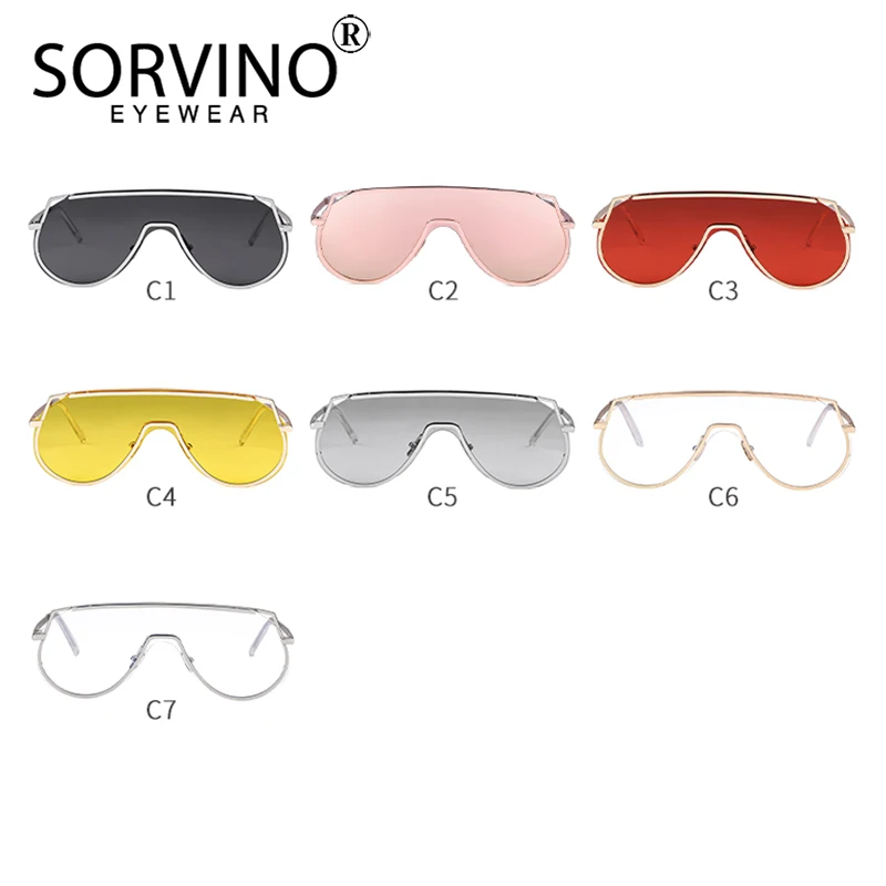 Мужские и женские дизайнерские очки авиаторы SORVINO большие футуристические
