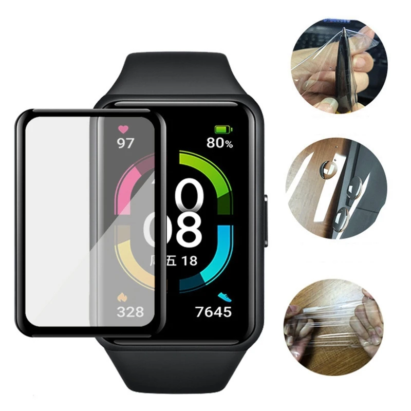 

Защитная пленка для Huawei Honor Band 6, мягкая 3d-пленка с загнутыми краями, защита экрана от синих лучей, не стекло