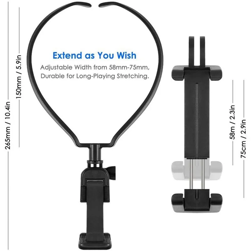 Шея портативный держатель телефона Подставка для 4-6 дюймов смартфон GoPro камера