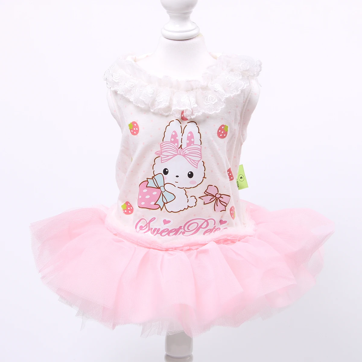 

Кружевная юбка для собак и кошек, яркий кролик/ожерелье, одежда для весны и лета