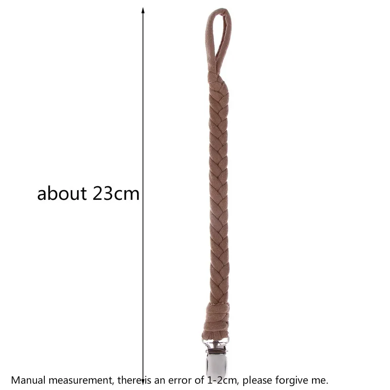 2 шт. кожа хлопок цепочка для детской соски зажимы плетеный пояс Ниппель клипа