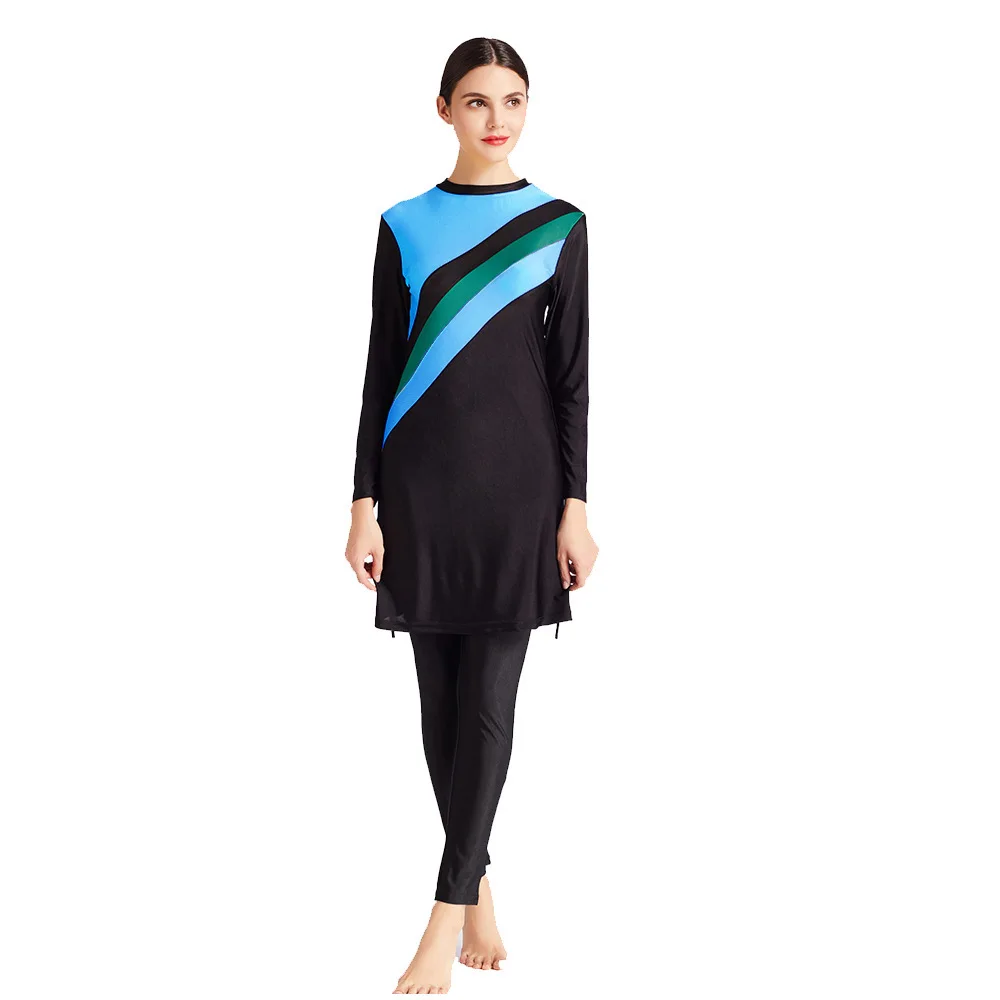 

Swimwear Women Muslim Long Sleeve Full Cover Fashionable Burkini Hijab Islamic Swimsuit Swimming Clothes Suit Set Plus Size 6XL