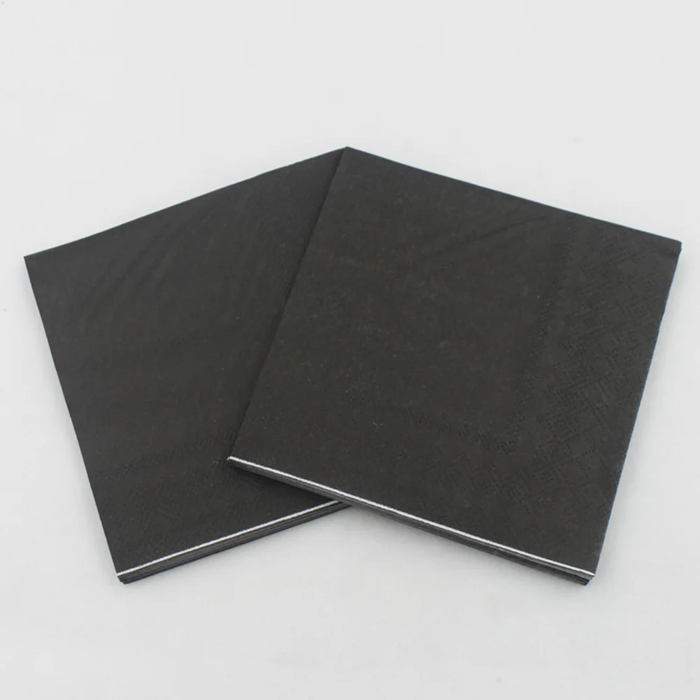 

200pcs Solid Color Paper Napkins Decoupage Printed Beverage Event & Party Tissue Decoration