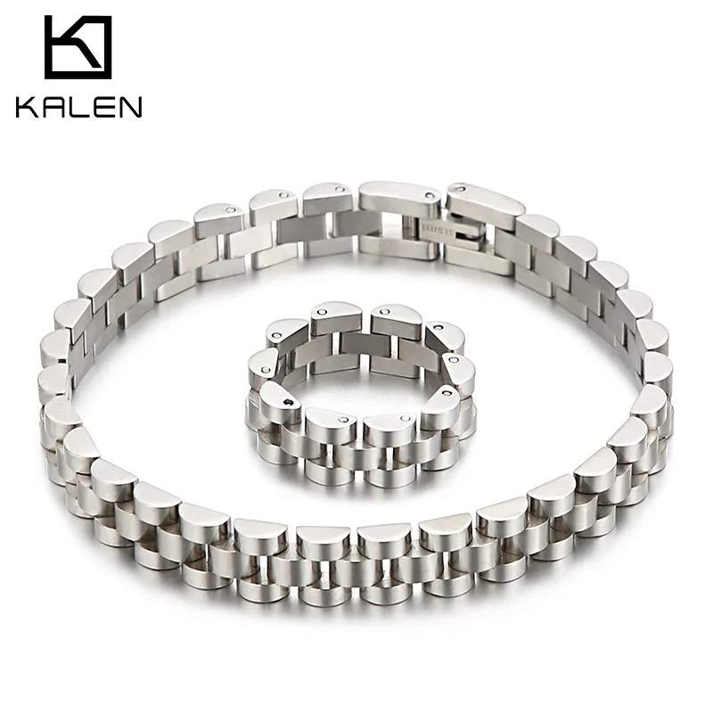 Комплект украшений из кольца и браслета нержавеющей стали|Ювелирные наборы| |