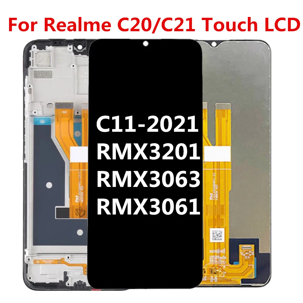 

6.5" For Realme C21 C20 RMX3201 RMX3063 LCD Display Touch Screen Digitizer Assembly Replacement For Realme C11 2021