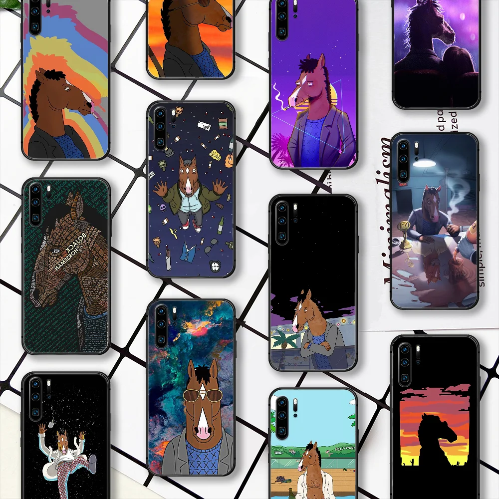 

Bo Jack Horseman Phone Case For Huawei P Mate Smart 10 20 30 40 Lite Z 2019 Pro black Coque Soft Prime Painting Hoesjes Silicone