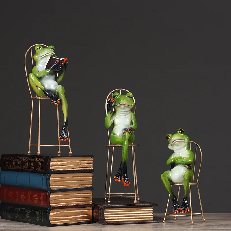 Настольная комната украшение лягушка креативная модель для дома аксессуары