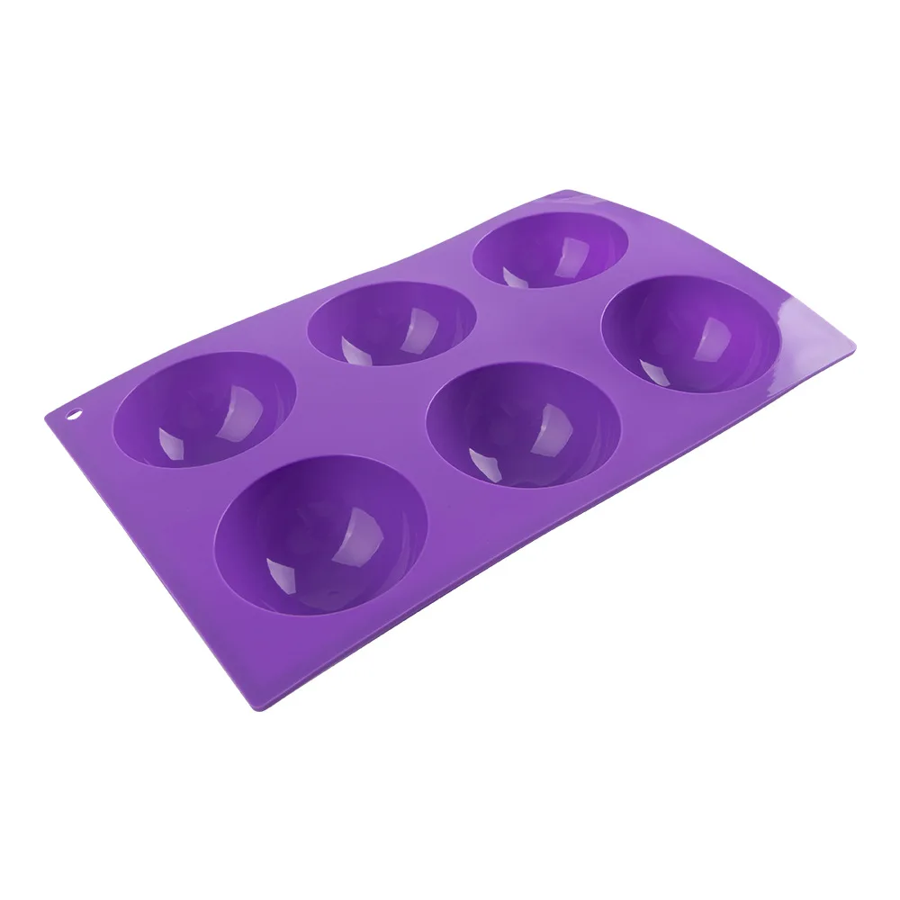 

4/6 Holes Half Sphere Silicone Mold Chocolate Mold For Cake, Jelly Pudding Round Shape Dome Mousse Hot Chocolate Cake Mold