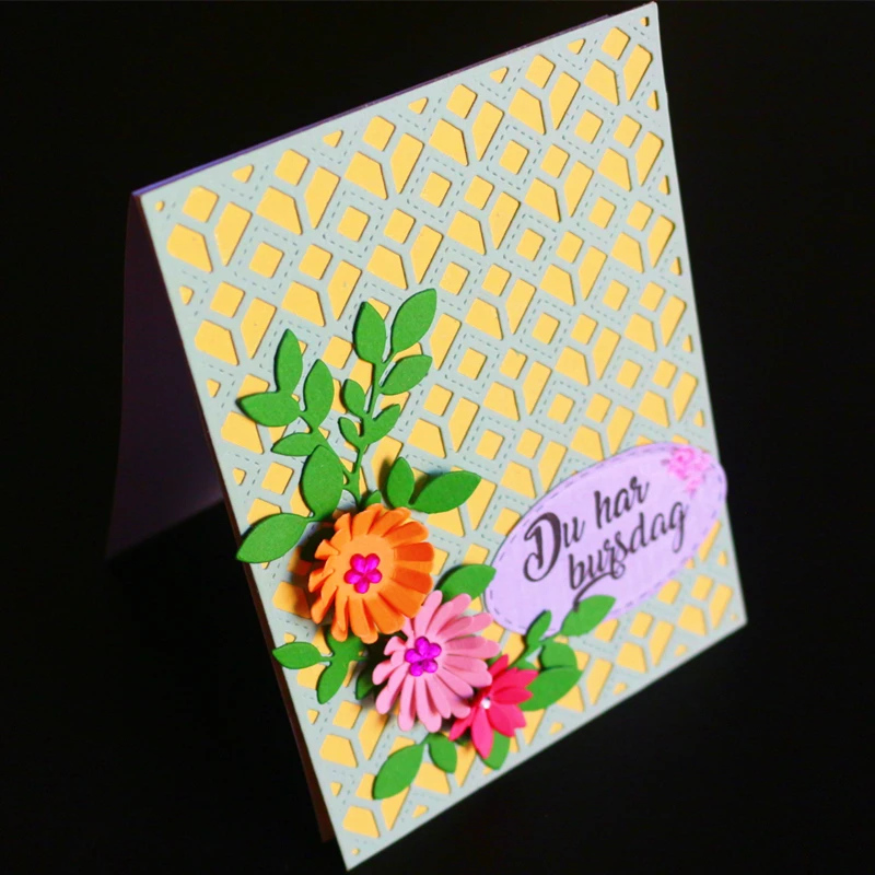 YINISE металлические режущие штампы фон для трафареты скрапбукинга DIY открытки в