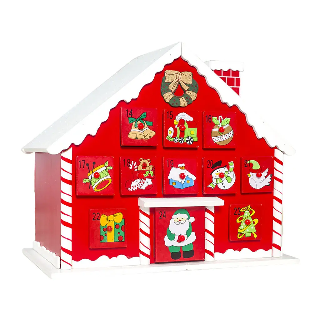 

Christmas Advent Calendar Xmas Calendar Kids Toy Ornament with LED Light Light up Holiday Treasure Box Holiday Decoration