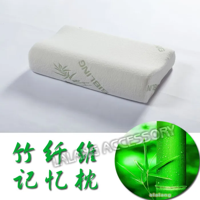 100% Бамбуковая подушка для шеи белые подушки здоровья с эффектом памяти и
