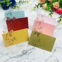 50pcs table name place cards wedding event table name card wedding party favor decor butterfly party supplies