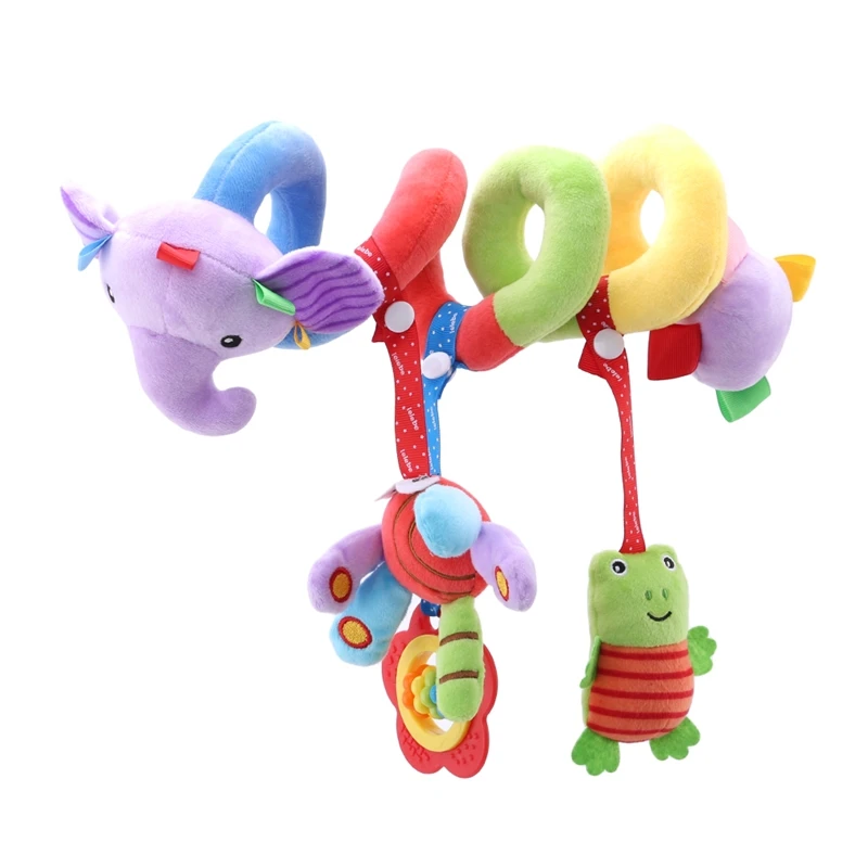 

1PC Soft Infant Crib Bed Stroller Toy Spiral Baby Toys For Newborns Car Seat Hanging Educational Rattle Toy For Christmas Gift