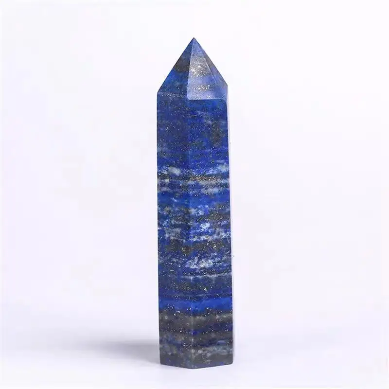 

Natural lapis lazuli wand points quartz crystals minerals gemstones healing stones feng shui decor