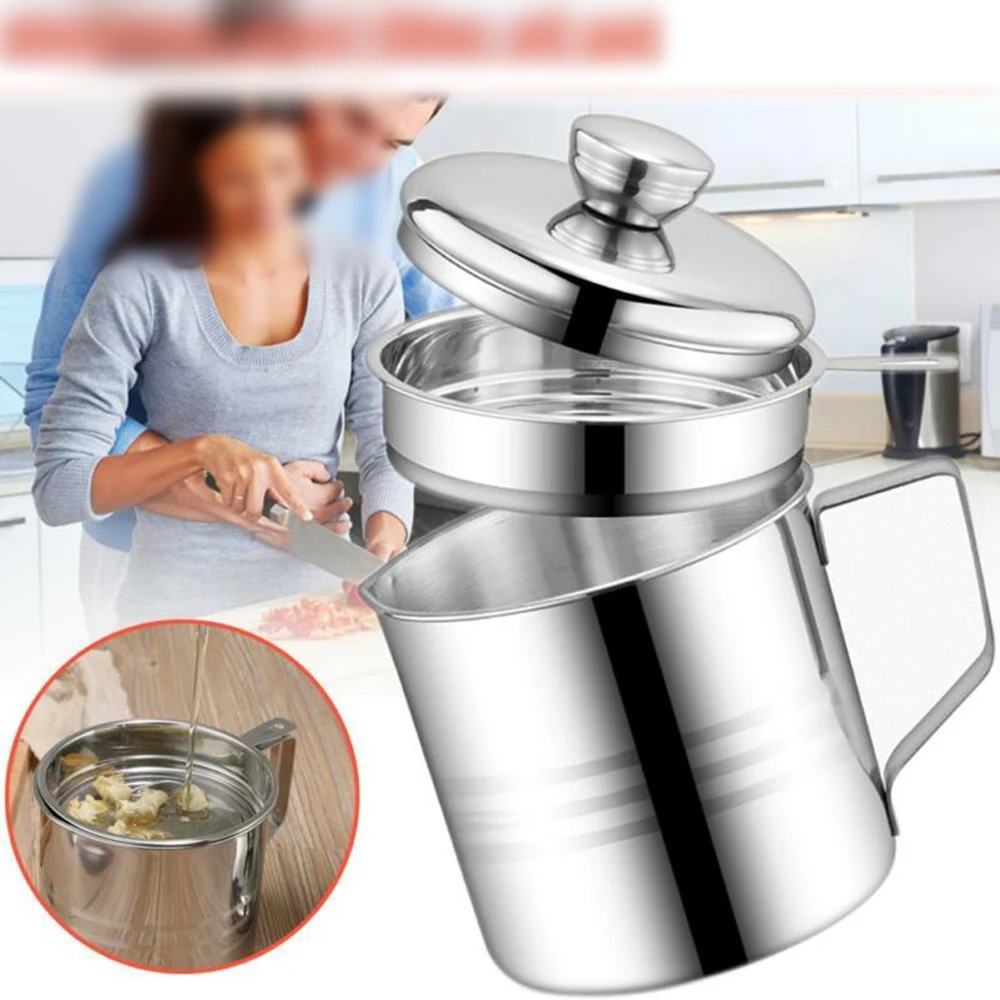 

Kitchen Filter oil pot 11.3cm 4.45in Kitchens Oil Container Filter Pot