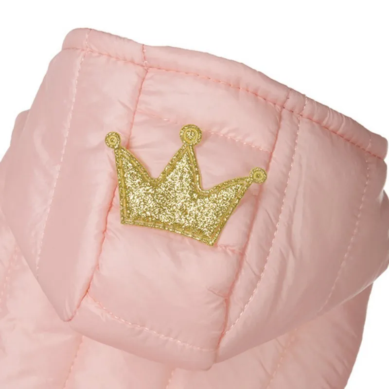 Зимняя одежда для собак теплое платье принцессы с короной собаки костюм животных