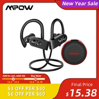 mpow flame 2 bluetooth earphones ipx7 waterproof wireless sports earbuds w cvc6 0 noise cancelling mic headphone for sports gym