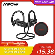 Mpow Flame 2 Bluetooth Earphones IPX7 Waterproof Wireless Sports Earbuds w/ CVC6.0 Noise Cancelling Mic Headphone for Sports Gym