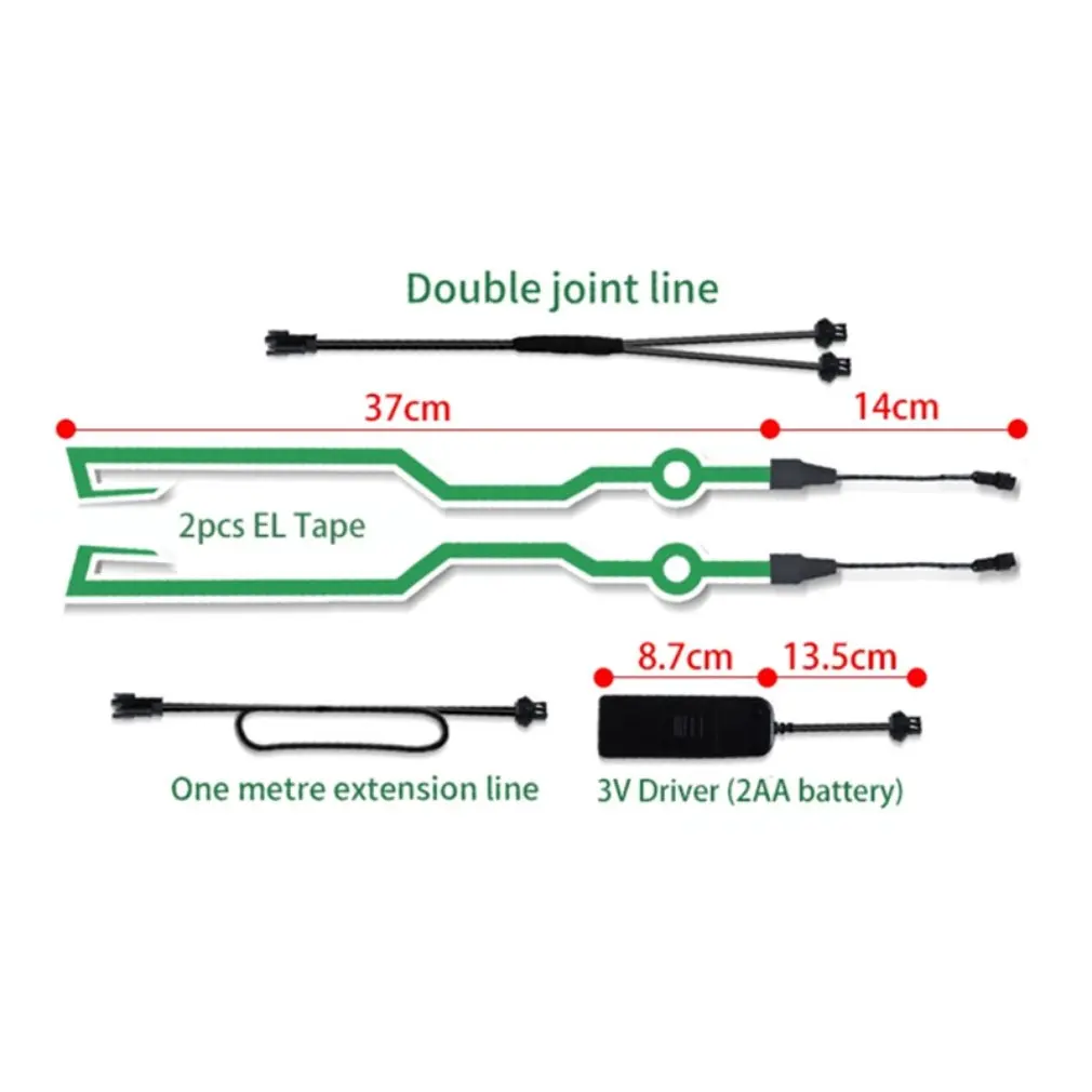 

Practical Motorcycle helmet light strip locomotive portable strip net red helmet light strip light strips