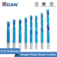 xcan down cutter 4 5 6 8mm single flute milling cutter left hand one flute carbide end mill cnc router milling bit