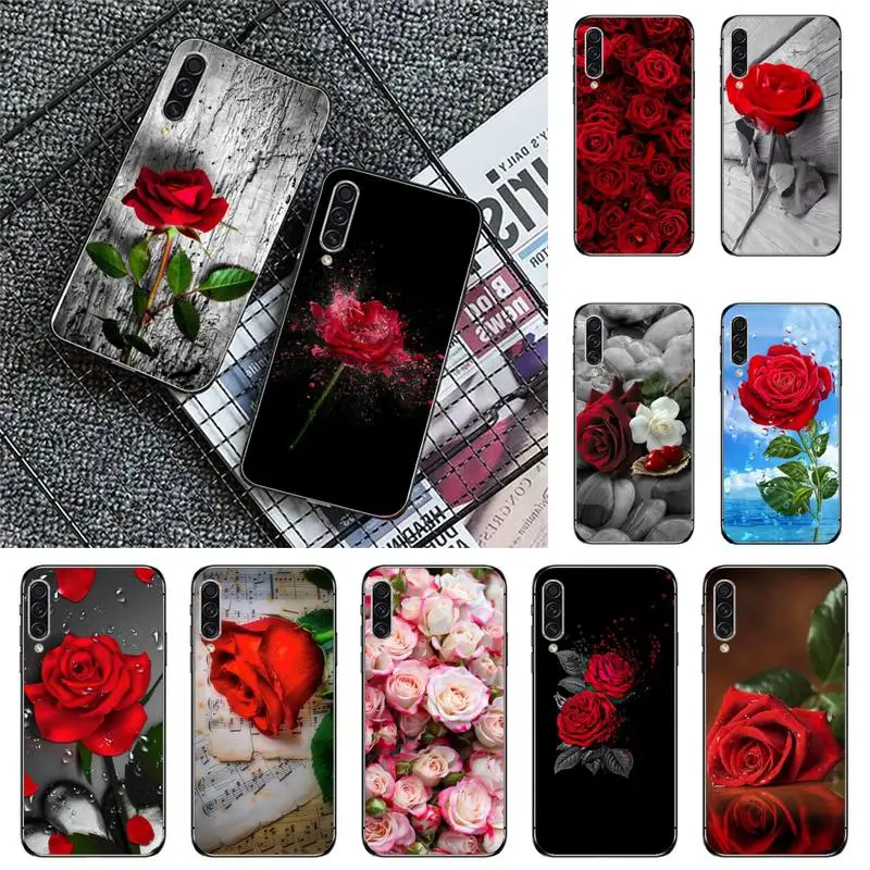 

Flower red rose elegant flower art Phone Case For Samsung galaxy A S note 10 7 8 9 20 30 31 40 50 51 70 71 21 s ultra plus