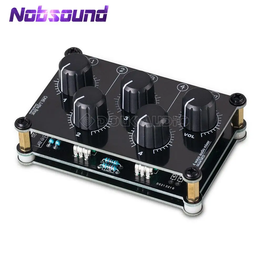 Nobsound мини 4 канальный линейный Миксер для студийной записи в реальном времени