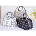 Сумка-холодильник для ланча, разноцветная сумка в клетку, Женская Ручная сумка, термоизолированная сумка для ланча, переносная сумка для пикника и путешествий