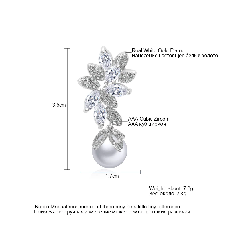 RAKOL в винтажном стиле Элегантный цветок кубический цирконий камень кристалл