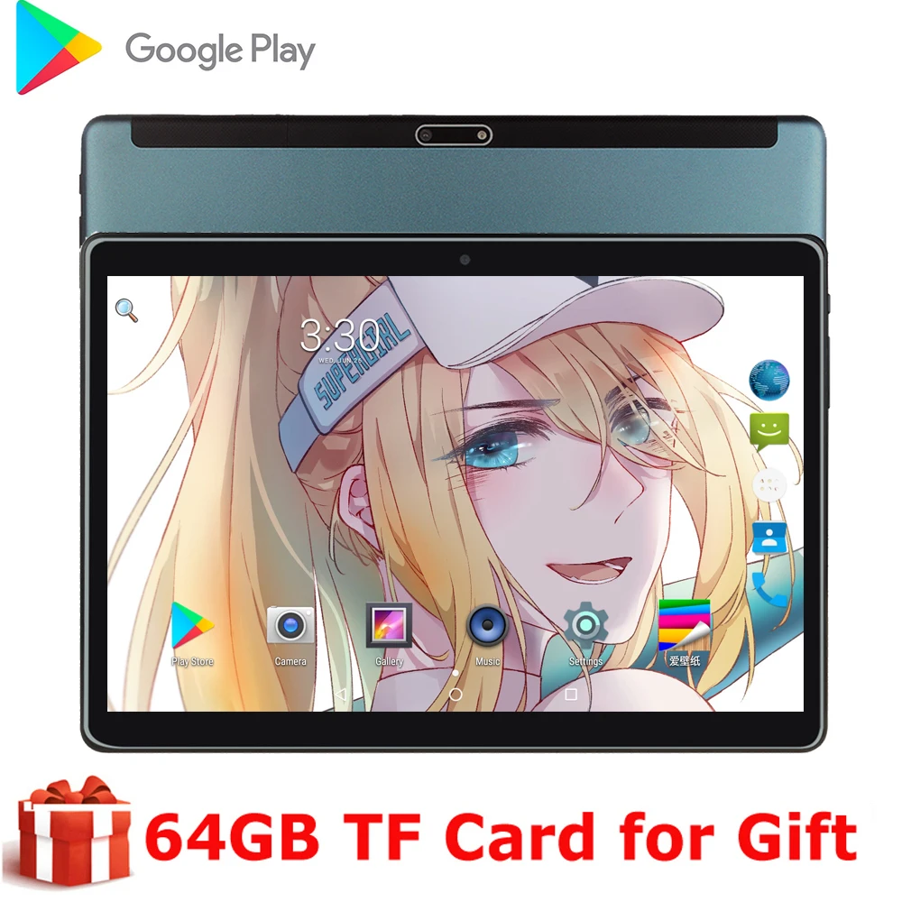 10-дюймовый планшет с четырёхъядерным процессором озу 32 гб пзу 64 Android 9 0 10 1 d |